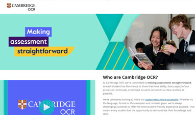 Cambridge OCR Campaign Landing Page